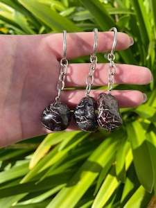 Garnet Tumbled Crystal Keyring