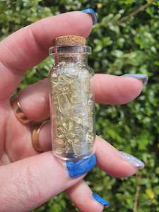 Chip Bottles: Lemon Quartz Crystal Chip Bottle