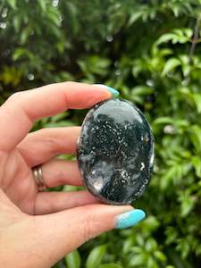 Moss Agate Palm Stone C