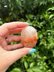 Crystals: Fire Quartz Palm Stone A