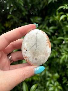 Crystals: Pink Scolecite Palm Stone A