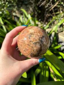 Spheres: Peach Moonstone Sphere A