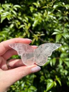 Carved Shapes Animals: Rose Quartz Butterfly B