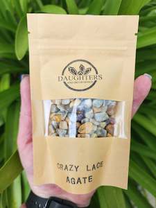 Chip Bags: Crazy Lace Agate Crystal Chip 100 gms Bag