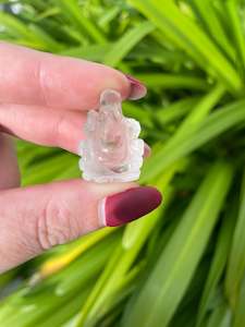 Buddhas: Clear Quartz Ganesh Small