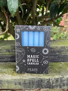 Blue PEACE Magic Spell Candles x12