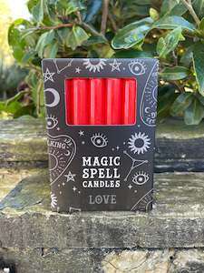 Red LOVE Magic Spell Candles x12