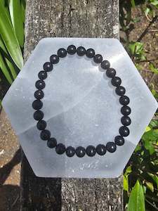 Shungite | Small Round Bead Bracelet