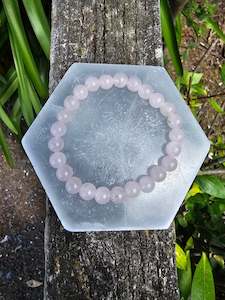 Rose Quartz | Round Bead Bracelet