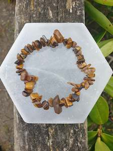 Chip Bracelets: Tigers Eye Crystal Chip Bracelet