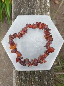 Chip Bracelets: Amber  Crystal Chip Bracelet