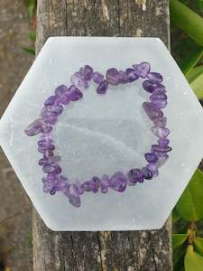 Amethyst Crystal Chip Bracelet