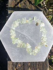 Prehnite Crystal Chip Bracelet