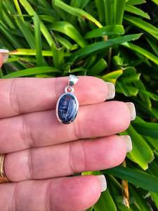 Blue Kyanite | Polished Sterling Silver Pendant F