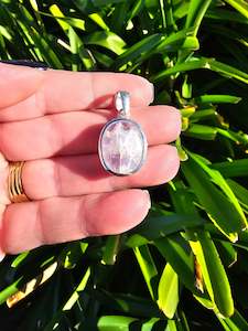 Rainbow Moonstone | Polished Sterling Silver Pendant B