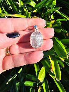 Aquamarine | Polished Sterling Silver Pendant A