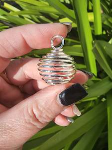 Pendants Necklaces: Spiral Cage Necklace