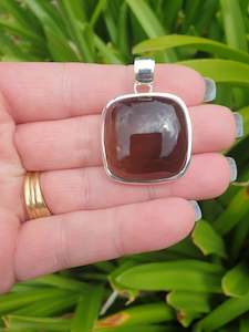 Smoky Quartz | Polished Sterling Silver Pendant L