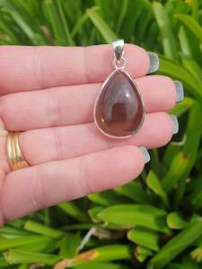 Smoky Quartz | Polished Sterling Silver Pendant K