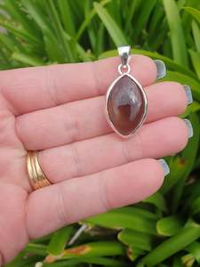 Smoky Quartz | Polished Sterling Silver Pendant j