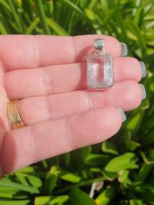 Kunzite | Faceted Sterling Silver Pendant C