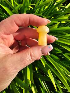 Mushrooms: Orange Calcite Mini Mushroom