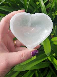 Selenite Heart Charging Bowl Small