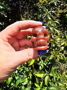 Red Agate Skull Large