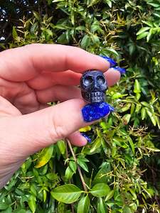 Skulls: Blue Goldstone Mini Skull