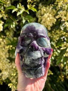 Rainbow Fluorite Large Skull 2.1kgs