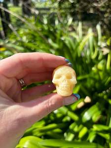 Orange Calcite Skull Small