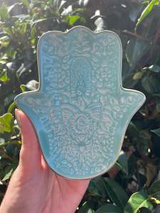 Turquoise Hamsa Dish