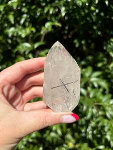 Crystals: Rutilated Quartz Point G