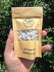 Rainbow Moonstone Crystal Chip 100 gms Bag