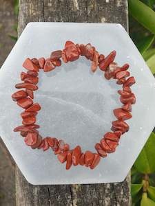 Red Jasper Crystal Chip Bracelet