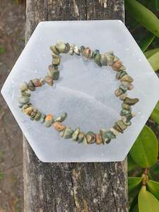 Chip Bracelets: Rainforest Jasper Crystal Chip Bracelet