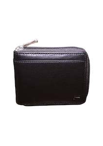 Mens Zipped Leather Wallet