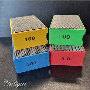 Diamond Hand Polishing Pads Tile Glass Abrasive Grinding Block Pad MULTIPACK