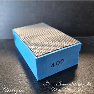 Diamond Hand Polishing Pads Tile Glass Abrasive Grinding Block Pad 400G