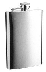 Products: Plain Stainless Hip Flask 9oz davyengravers