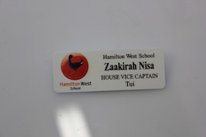 Name badge - Std pin clip NO resin coating davyengravers