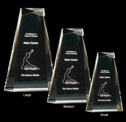 Gold Ultra Award Acrylic 210mm tall davyengravers