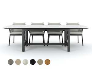 Furniture: Bight curved dining table