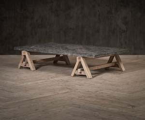 Furniture: A-frame bluemoon marble coffee table