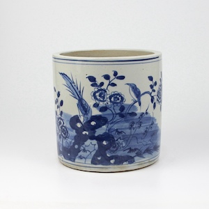 Bird & Flower Chinoiserie Pot