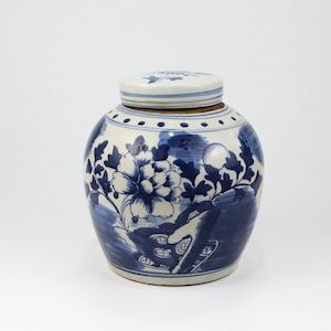 Peony Flower Chinoiserie Pot