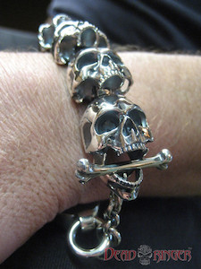 Jewellery manufacturing: Deathrow Skull Bracelet deadringerjewelry