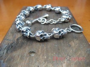 Jewellery manufacturing: Bracelet of Skulls deadringerjewelry