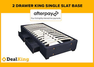 2 DRAWER KING SINGLE SLAT BASE BLACK