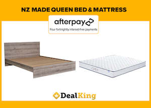 APARTMENT NZ MADE QUEEN SLAT BED + MATTRESS